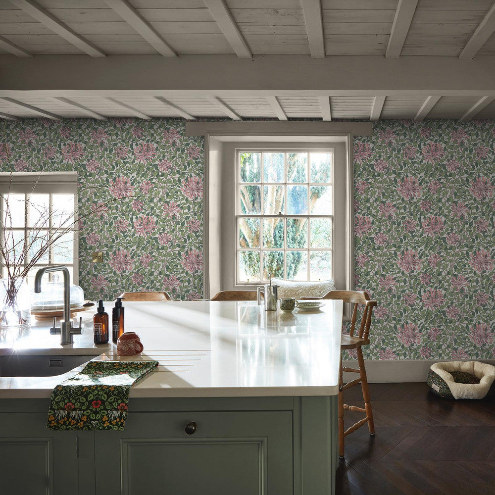 140486 - Honeysuckle Wallpaper - Blossom - William Morris