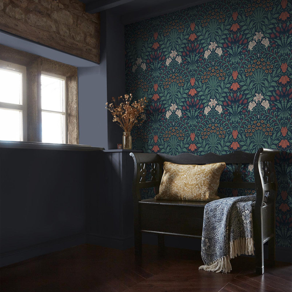 140494 - Garden Wallpaper - Moonlight - William Morris