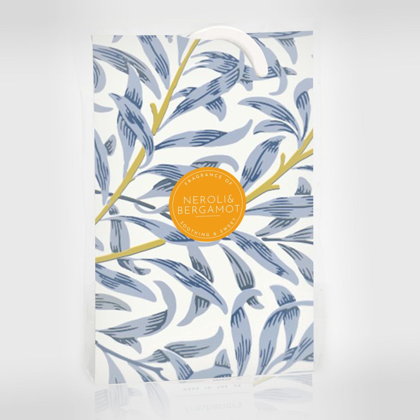 NEROLI & BERGAMOT Scented Wardrobe Freshener in a WILLIAM MORRIS Inspired WILLOW Design | Contains Essential Oils