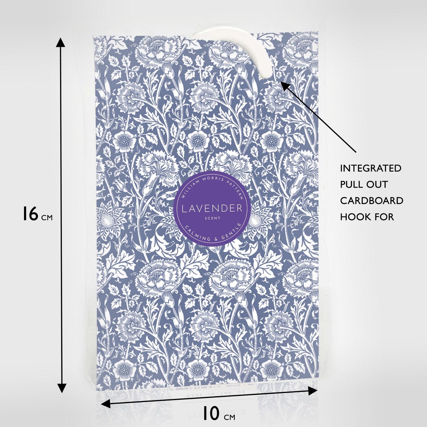 LAVENDER SCENTED Wardrobe Freshener in a WILLIAM MORRIS DESIGN in BLUE