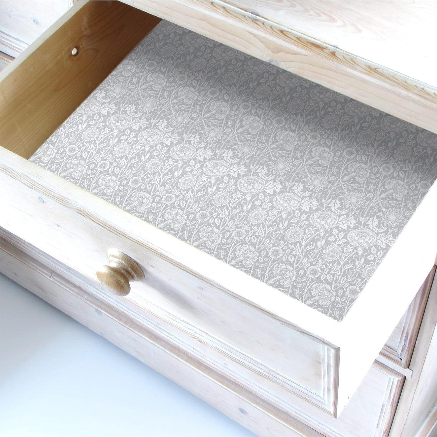 William Morris UNSCENTED & WIPE CLEAN Drawer Liners in SOFT GREY
