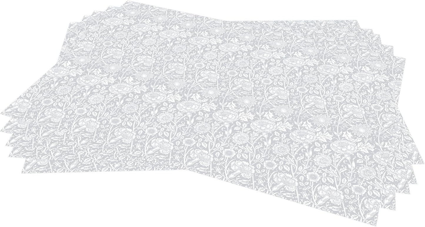 William Morris UNSCENTED & WIPE CLEAN Drawer Liners in SOFT GREY