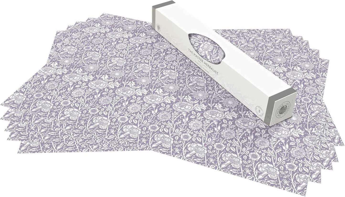 Fragrant LILAC Scented Drawer Liners in a PURPLE William Morris Design