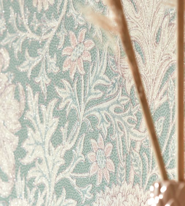 Double Bough Wallpaper - Teal Rose - 216680 - Morris & Co