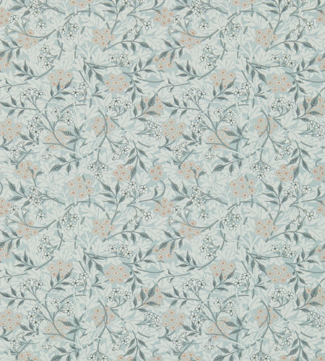 Jasmine Wallpaper - Silver / Charcoal - 214726 - Morris Exclusive
