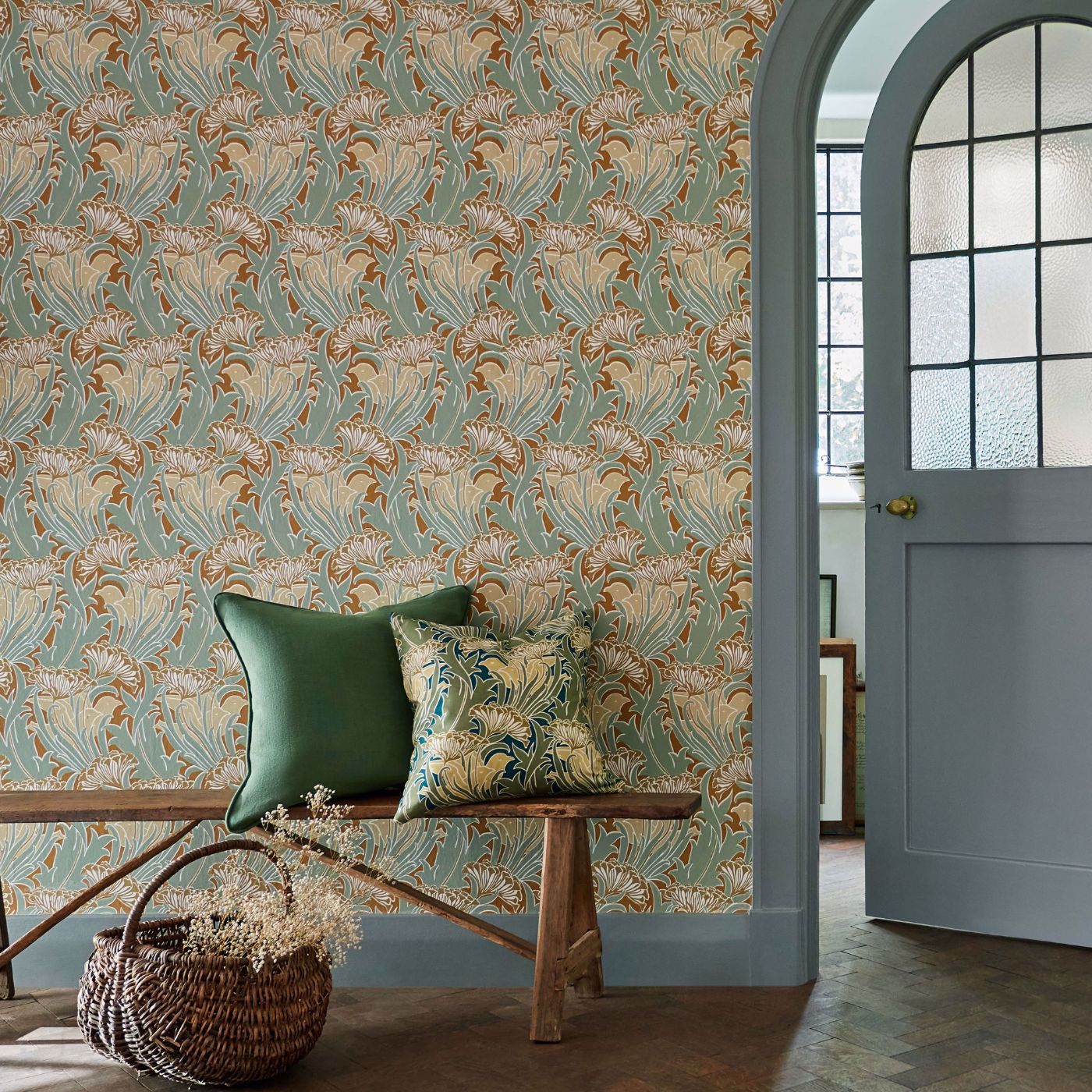 Laceflower Fabric - Pistachio/Lichen - 227228 - Morris & Co