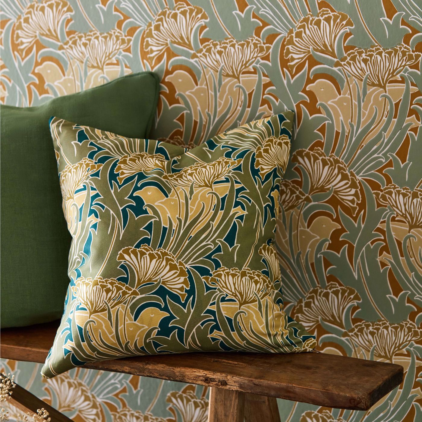 Laceflower Fabric - Pistachio/Lichen - 227228 - Morris & Co