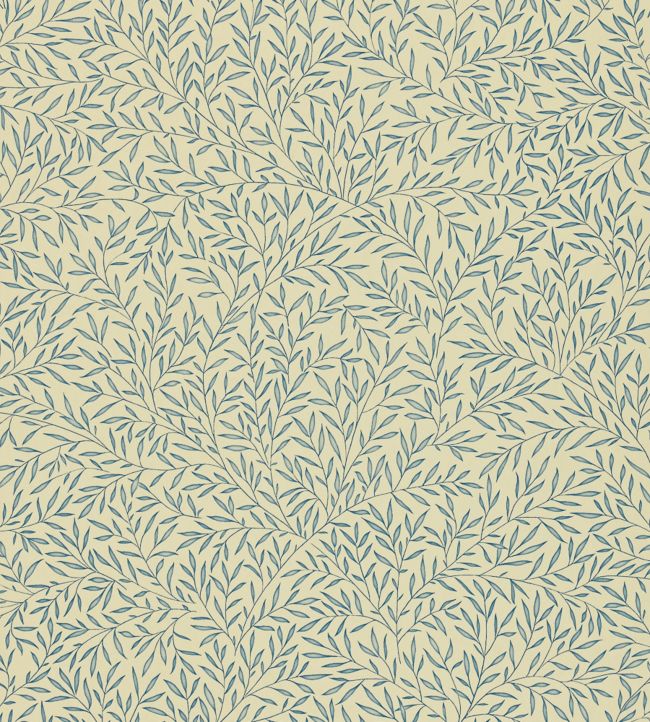 Lily Leaf Wallpaper - Woad - DMOWLI104 - Morris Exclusive