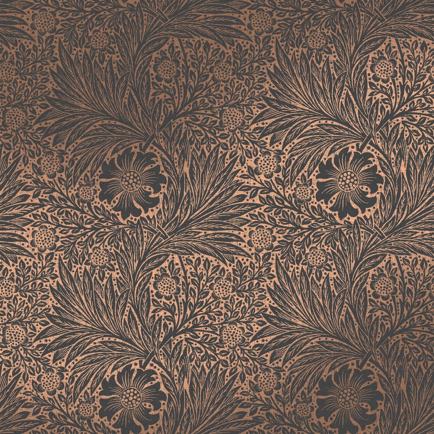 Marigold Fibrous Wallpaper - Charcoal - 124254 - William Morris AH