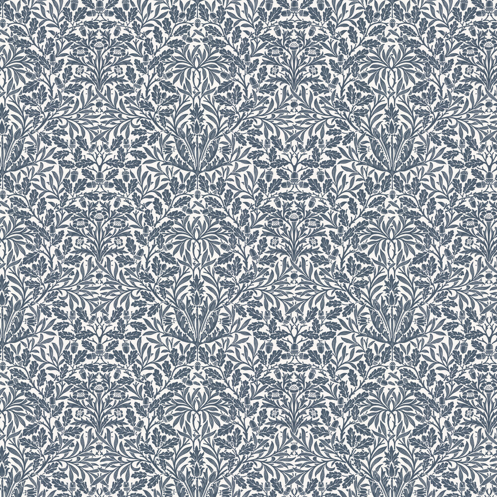 Pure Acorn Wallpaper - Denim Blue - 217400 - Morris Wallpaper WD