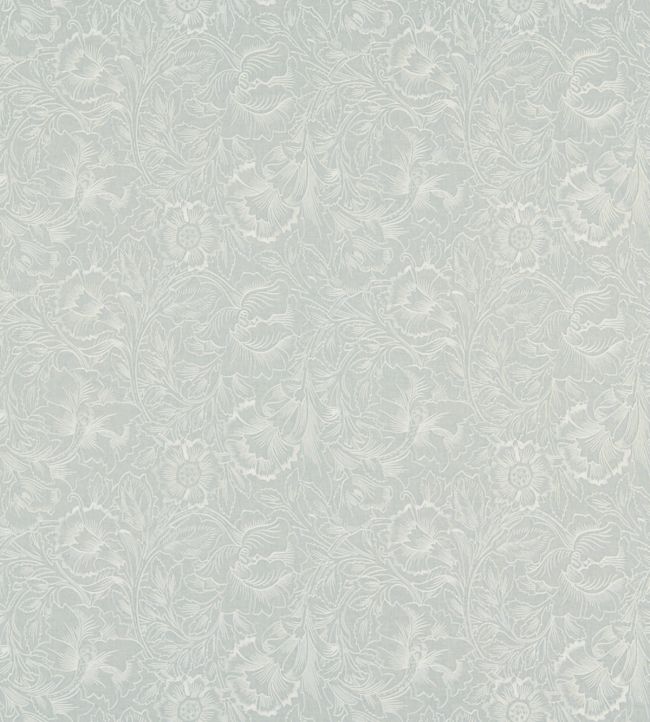 Pure Poppy Embroidery Fabric - Wild Mint - 236078 - Morris & Co