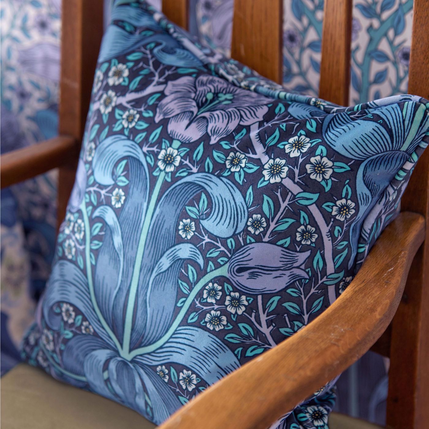 Spring Fabric - Midnight/Lilac - 227206 - Morris & Co