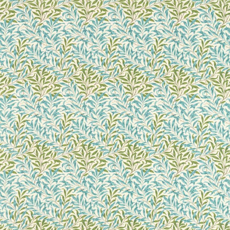 Willow Bough Outdoor Fabric - Nettle/Sky Blue - 227112 - Morris & Co