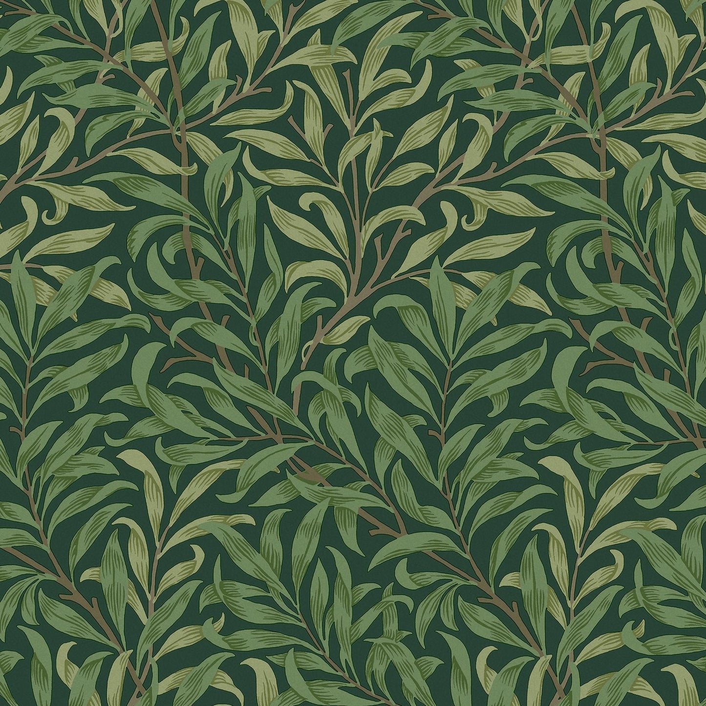 Willow Bough Wallpaper - Deep Green - 124247 - William Morris AH