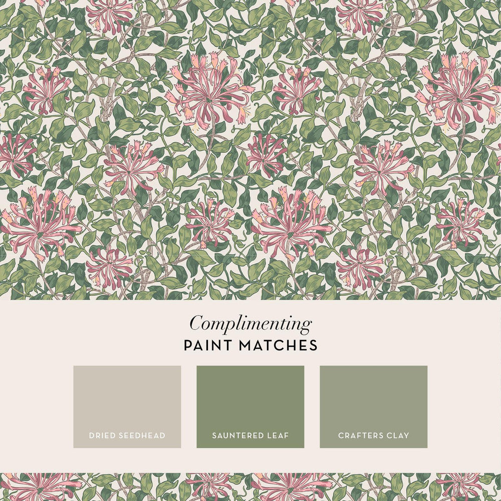 140486 - Honeysuckle Wallpaper - Blossom - William Morris