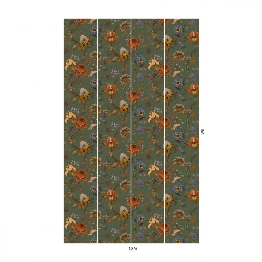 ARTEMIS Wallpaper - Moss-Green - House of Hackney