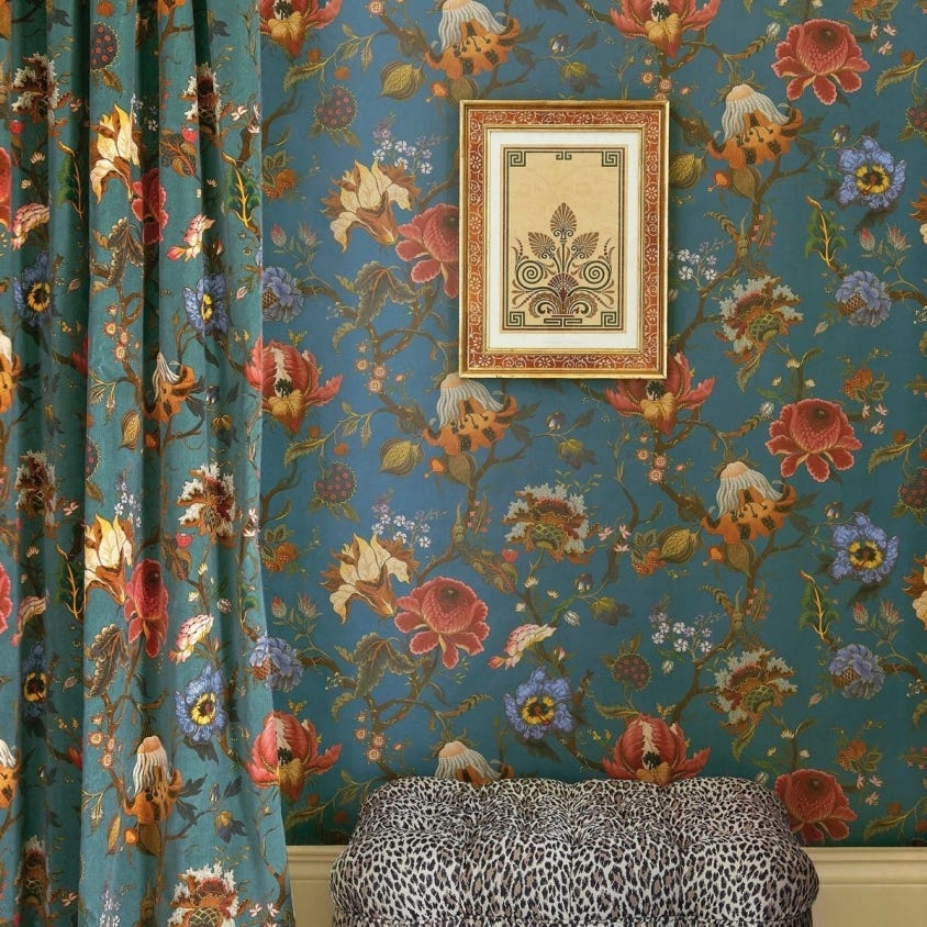 ARTEMIS Wallpaper - Petrol - House of Hackney