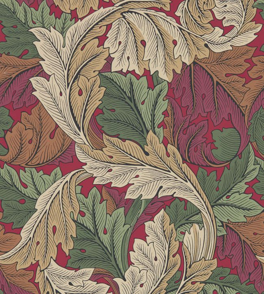 Acanthus Wallpaper -  Madder/Thyme - 216439 - Morris & Co