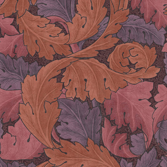 Acanthus Wallpaper - Plum - 124223 - William Morris AH