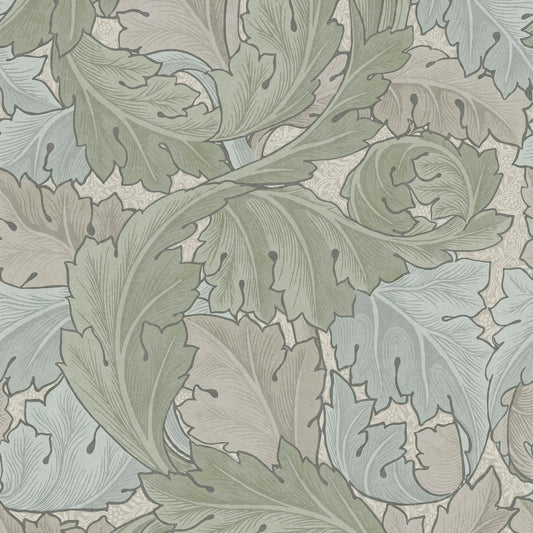 Acanthus Wallpaper - Sage & Duck Egg - 124228 - William Morris AH