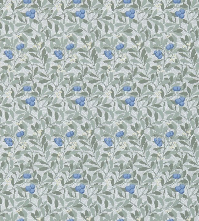 Arbutus Wallpaper - Silver/Cobalt - 214721 - Morris Exclusive