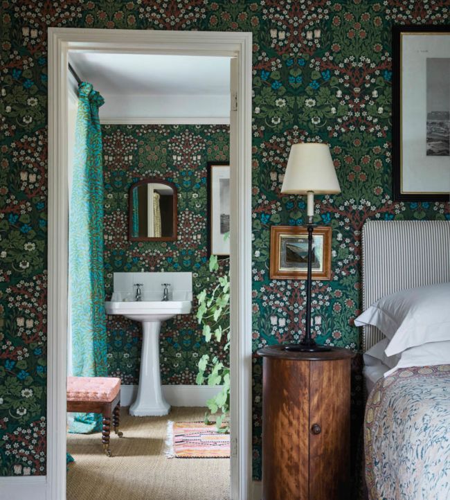 Blackthorn Wallpaper - Green - 216857 - Morris & Co