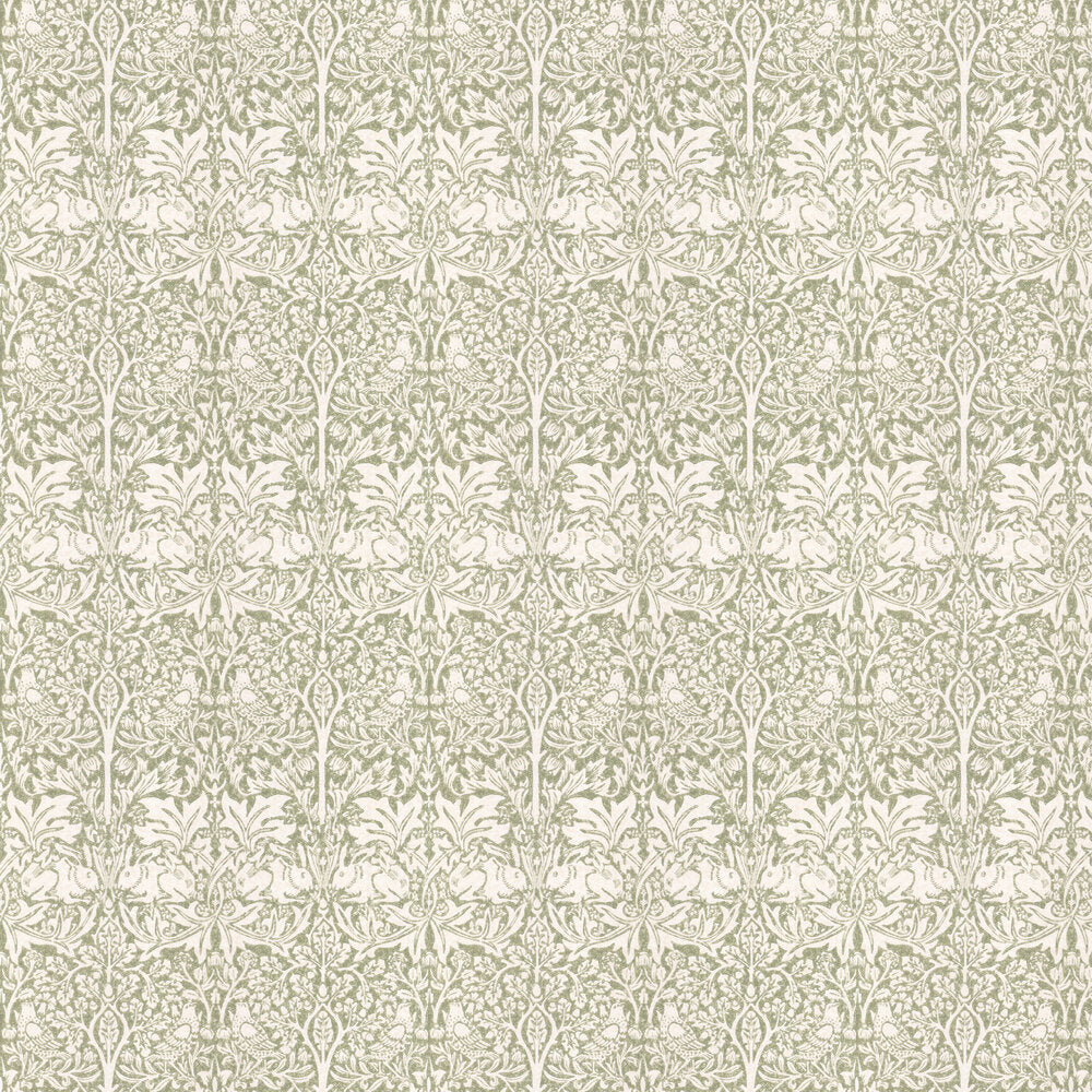 Brer Rabbit Wallpaper - Leaf Green - 217389 - Morris Wallpaper WD