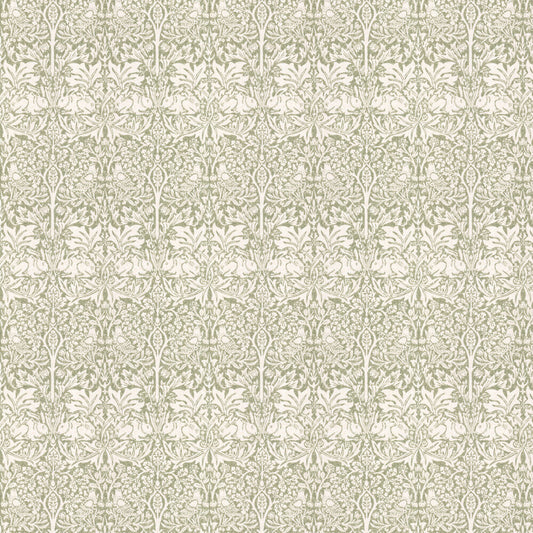 Brer Rabbit Wallpaper - Leaf Green - 217389 - Morris Wallpaper WD