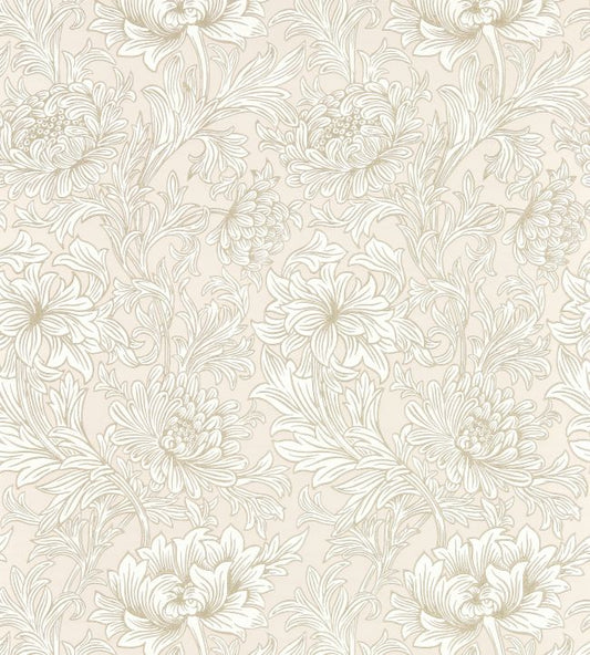 Chrysanthemum Toile Wallpaper - Cochineal Pink - 217070 - Morris & Co