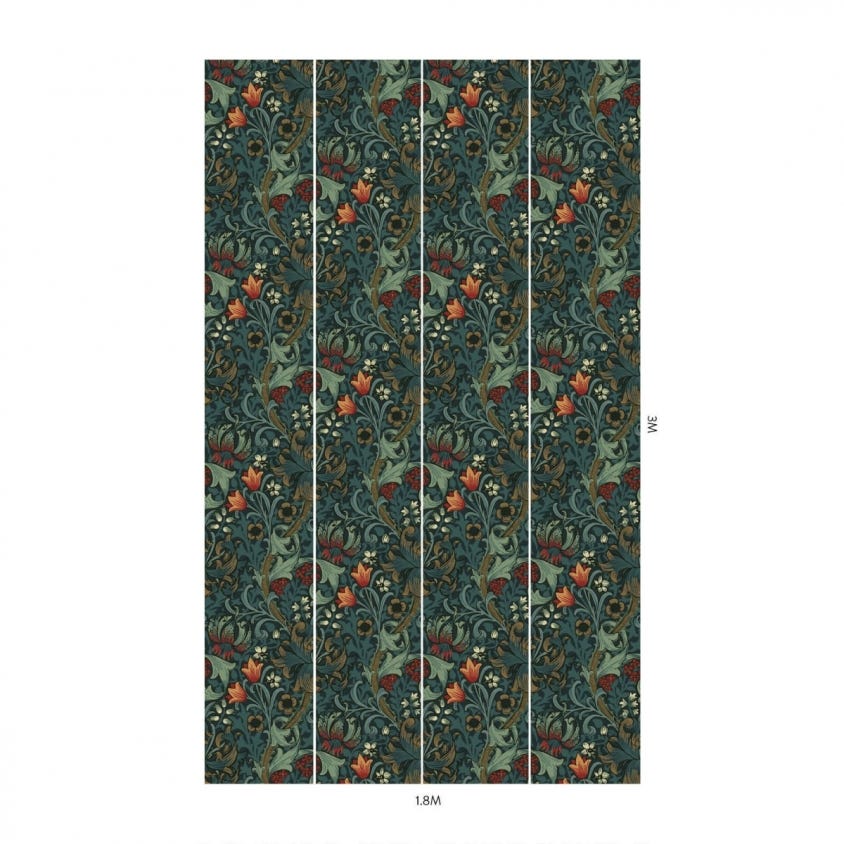 GOLDEN LILY Wallpaper - Midnight - House of Hackney