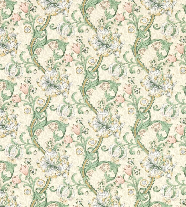Golden Lily Wallpaper - Linen/Blush - W0174/01 - Clarke & Clarke
