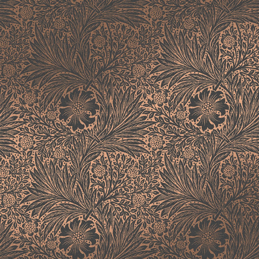 Marigold Fibrous Wallpaper - Charcoal - 124254 - William Morris AH