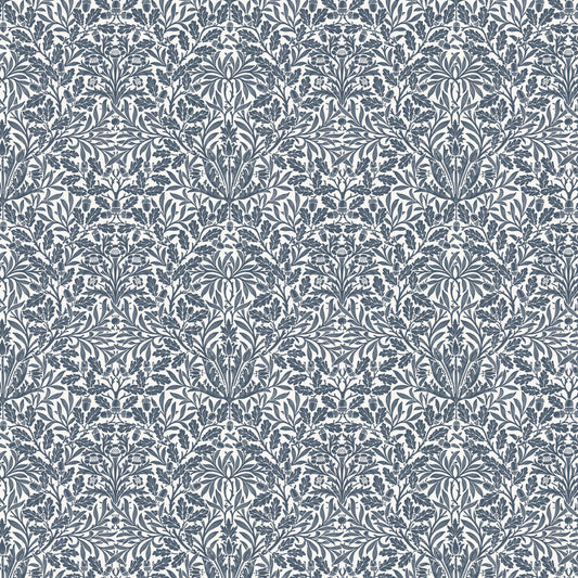 Pure Acorn Wallpaper - Denim Blue - 217400 - Morris Wallpaper WD