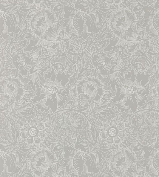 Pure Poppy Wallpaper - Dove/Chalk - 216032 - Morris & Co