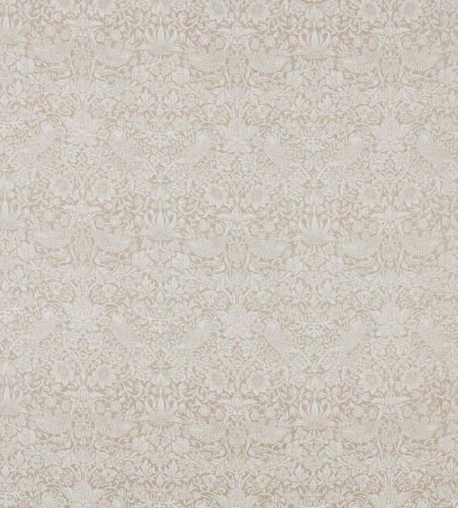 Pure Strawberry Thief Fabric - Flax - 226061 - Morris & Co