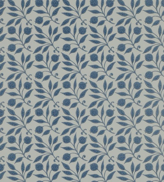 Rosehip Wallpaper - Indigo - 214711 - Morris Exclusive
