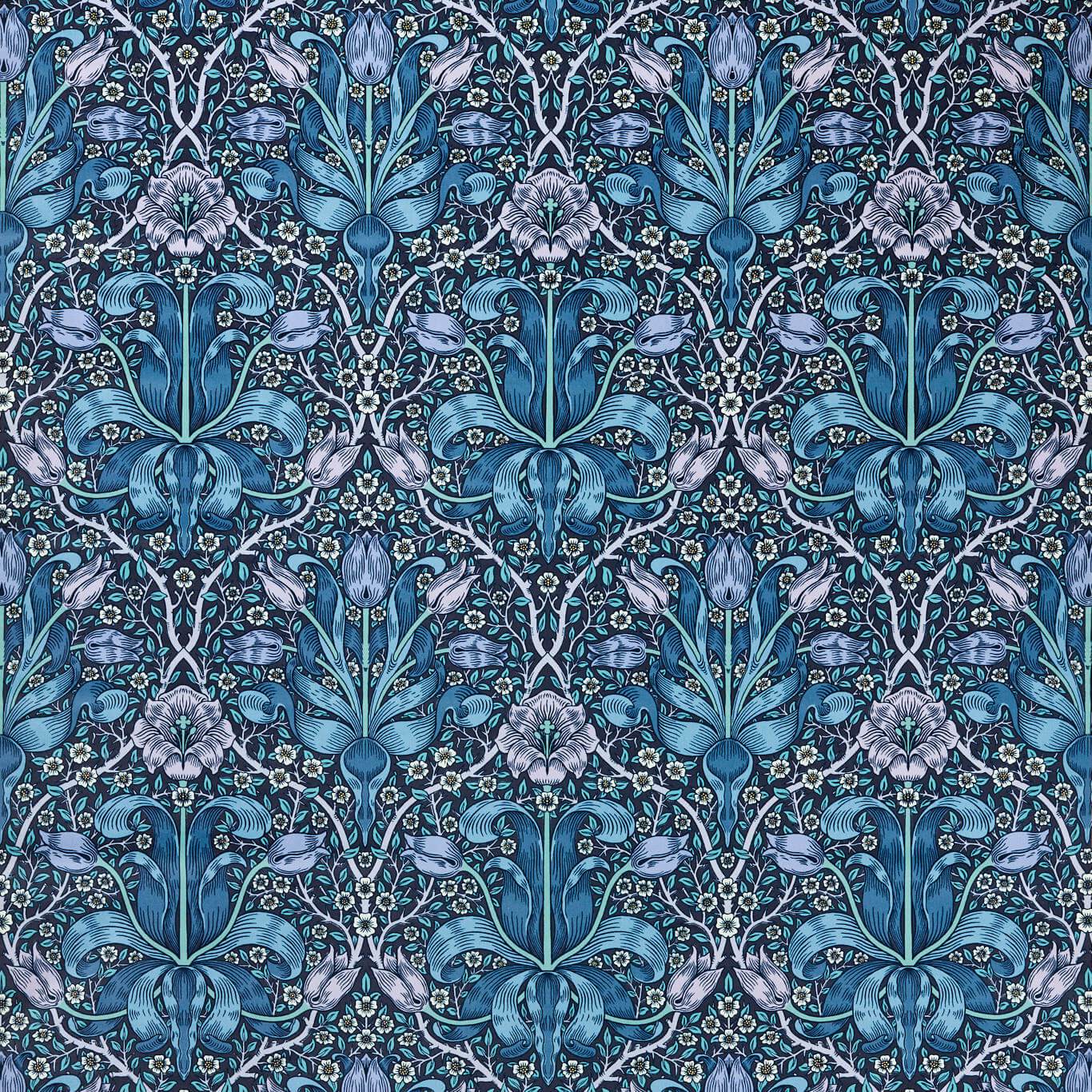 Spring Fabric - Midnight/Lilac - 227206 - Morris & Co