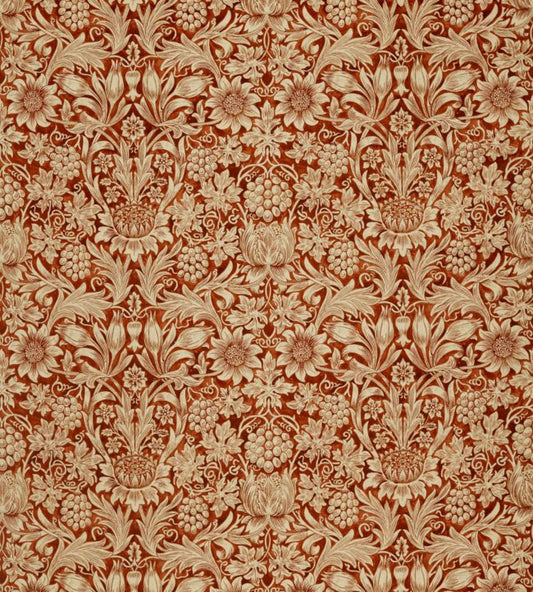 Sunflower Velvet Fabric - Saffron/Vellum - 236930 - Morris & Co