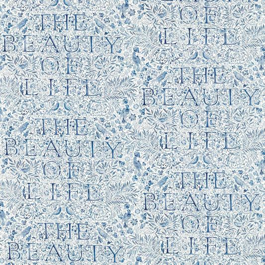 The Beauty of Life Fabric - Indigo - 227034 - Morris & Co