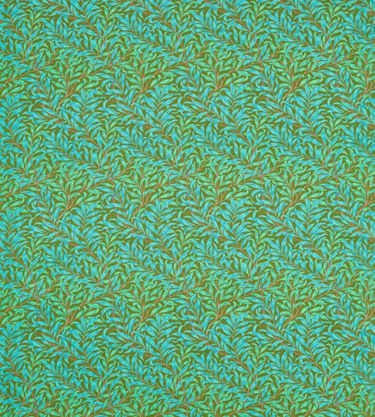 Willow Bough Fabric - Olive/Turquoise - 226841 - Morris & Co