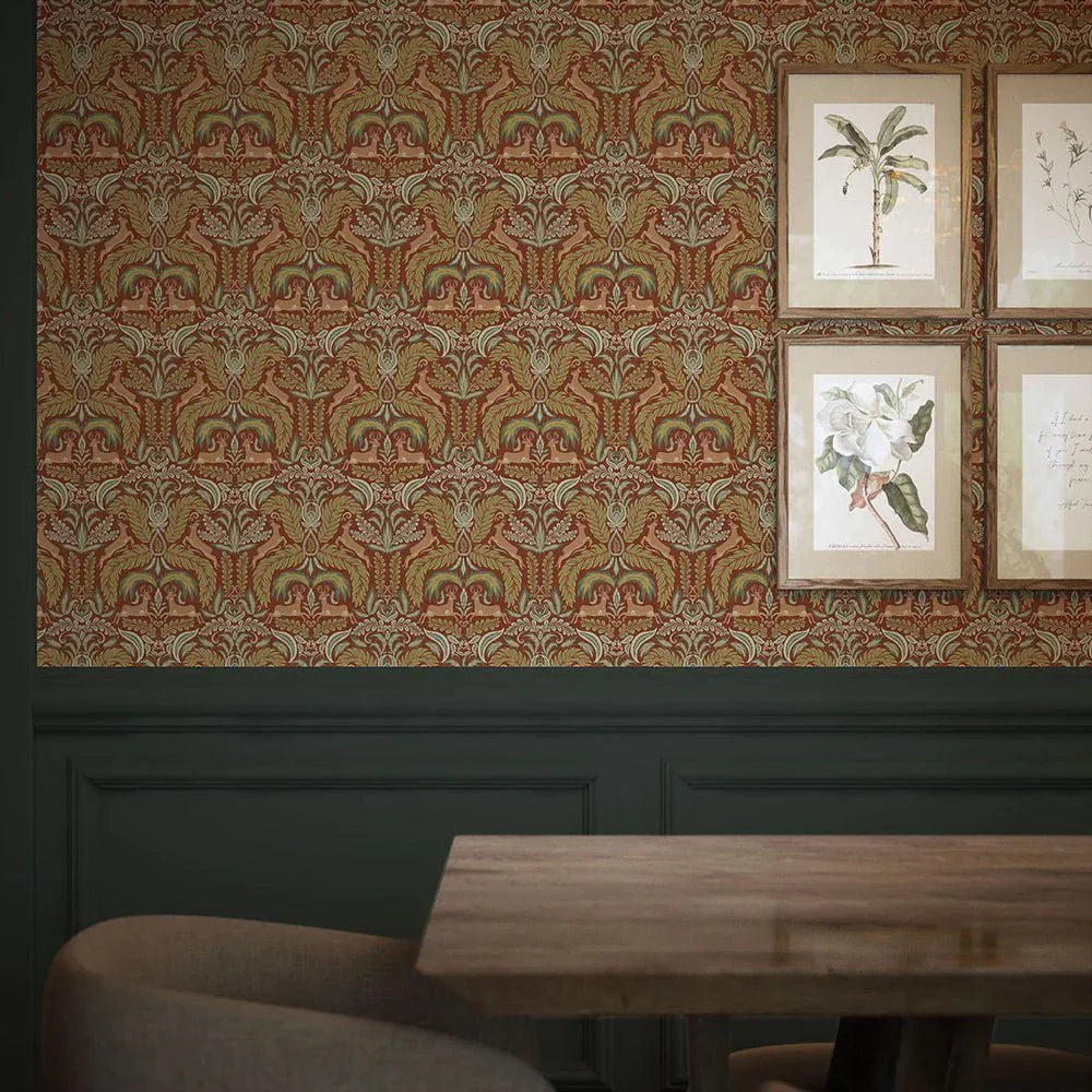 The Endearing Deer Wallpaper - Autumn Shades - LAN100127 - Lucie Annabel - Premier Wallcovering