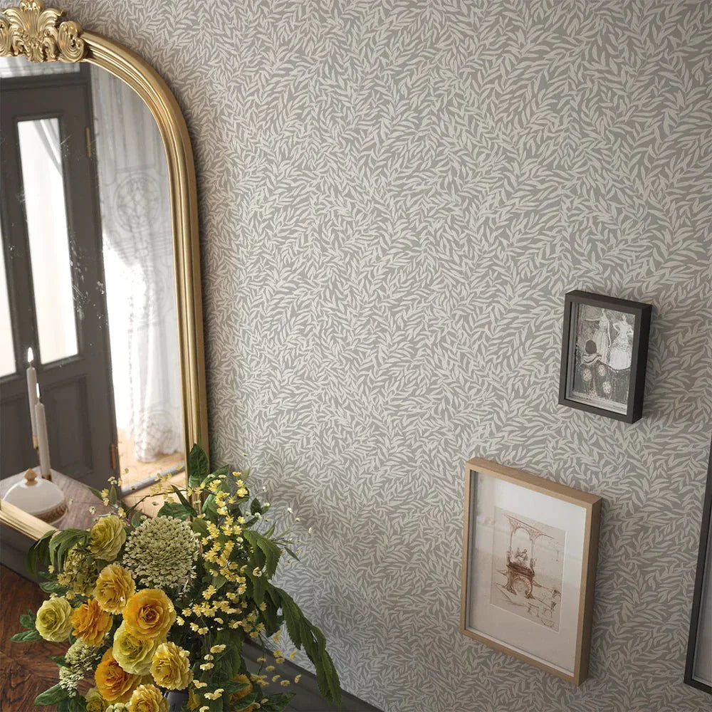 Whimsical Willow Wallpaper - Linen on Earl Grey - LAN100024 - Lucie Annabel - Premier Wallcovering
